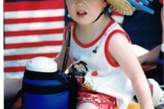 Star Spangled Fourth 1997 - Little child with straw hat and Southwestern Bell foam hat
