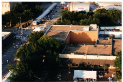 Star Spangled Fourth 1996 - Aerial view of crowds and booths around downtown.