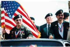 Star Spangled Fourth 1998 -- Veterans with American flags, Purple Hearts and other medals