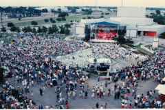 Star Spangled Fourth 1998 Crowd around stage at Garland Center for Performing Arts (Now Granville)
