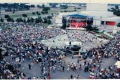 Star Spangled Fourth 1998 Crowd around stage at Garland Center for Performing Arts (Now Granville)