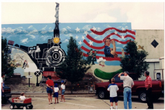 Star Spangled Fourth 1996 - Mural on side of Gosnell's, downtown square
