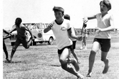 Sam Houston School Colts in children's relay race at track meet in 1970