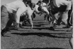Football players in a Garland park, probably Central Park