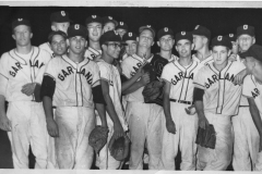 Garland High School baseball players with trophy circa 1970