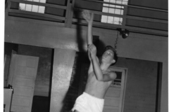 Basketball player at Central Park Community Center circa 1970