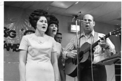 Hazel (Left) and Joe (Right) Carroll singing at Big G Jamboree
