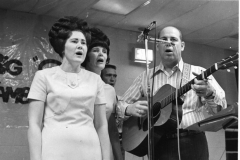 Hazel (Left) and Joe (Right) Carroll singing at Big G Jamboree