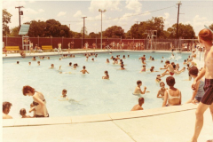 Diving and swimming at the Wynn public pool in Pecan Grove Park