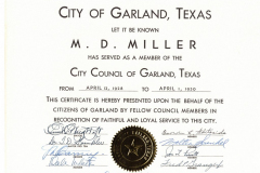 City certificate presented to W.H.Locke in 1960