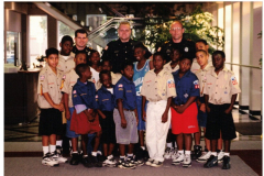Police men with Boy Scouts early 1990's