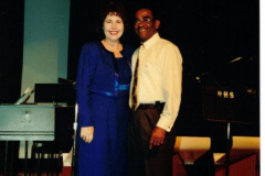 Plaza Theatre Ribbon Cutting September 2001 - Patty Granville and Ron Jones, Mayor