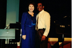 Plaza Theatre Ribbon Cutting September 2001 - Patty Granville and Ron Jones, Mayor