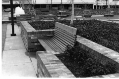 Downtown Square looking North - Park bench - North side of the Square