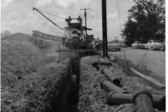Sanitary sewer construction looking south on Sherwin Drive from Miller Road July 2, 1963