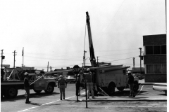 Electric Department line repair State and Fifth Street August 9, 1963