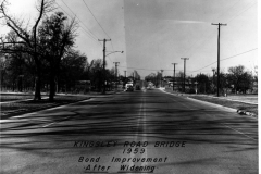 Kingsley Road Bridge after widening looking north  April 1,1960.