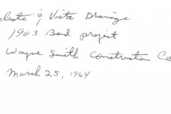 Celeste and Vista Drainage March 25, 1964