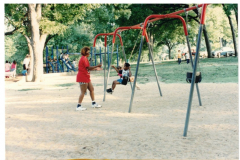 Audubon Park - Children on swings - June 1997