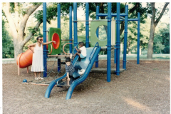 Audubon Park - Children on slide - June 1997
