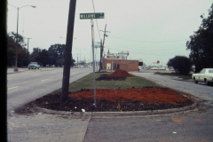 Flowerbed being planted at Williams Drive and Garland Road November 1973