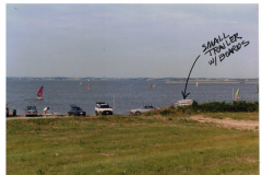 Lake Ray Hubbard circa 1994 - Small trailer with boards