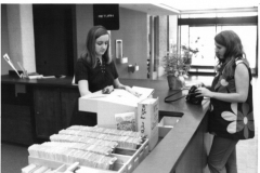 Inside the Garland Library in the 1970's