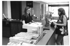 Inside the Garland Library in the 1970's