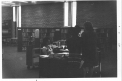 Inside the Garland Library in the 1970's