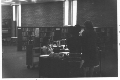 Inside the Garland Library in the 1970's