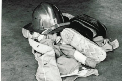 GFD Captain's Helmet and Fire Gear