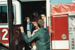 Kids learning about the Fire Department