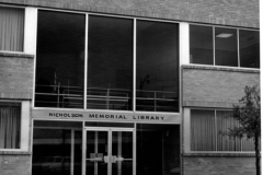 Nicholson Memorial Library at 504 State St. in 1965. The site was an interim location until new construction was completed at Austin Street location in September 1970.