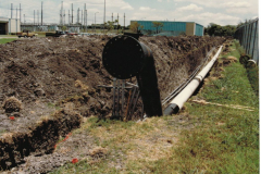 Olinger Electric Plant, 16" Natural Gas pipeline along south side of Plant yard; end of 6 miles of line from Phillips '66 to Ray Olinger Plant
