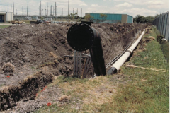 Olinger Electric Plant, 16" Natural Gas pipeline along south side of Plant yard; end of 6 miles of line from Phillips '66 to Ray Olinger Plant