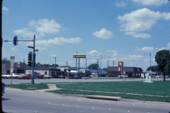 Looking Northwest from corner of Ave D and Garland Ave 915 W. Ave E, Coyle Home House, 301 9th St, 1st Presbyterian parking lot in foreground