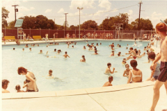 Diving and swimming at the Wynn public pool in Pecan Grove Park