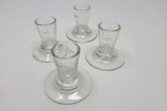 Clear glass cone cups