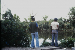 Rowlett Creek Fishing - Two African American fishermen June 1980