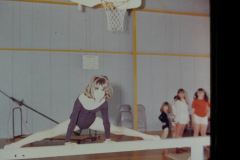 Tumbling class and gymnastics at Holford Park -  Girl doing splits 1970