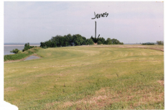 Lake Ray Hubbard circa 1994 with arrow pointing to "Jones"