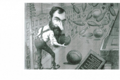 Cartoon - "Jay Gould's Private Bowling Alley"