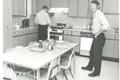 Meal time: Jim Kilgore preparing meal.