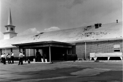 Eastern Hills Baptist Church after a fire, 1971
