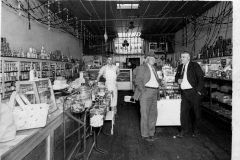 Joe Knight Grocery at 513 State Street, 1939 Vaughan McCallum, Joe Knight in front Back: unidentified