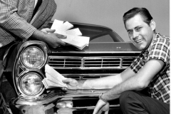 Garland Jaycees Raffle: Woody Brownlee, Rick Burkhart with raffle tickets for a new car